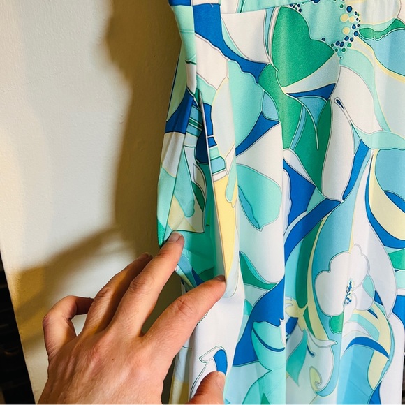 Tahari Floral Halter Dress Sz 10 with Pockets NEW - Picture 11 of 12